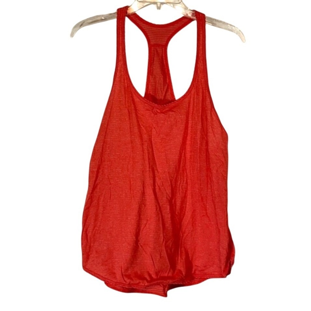 Lululemon 105 F Singlet Racerback Tank Top Heather Coral Red Athletic Yoga Shirt